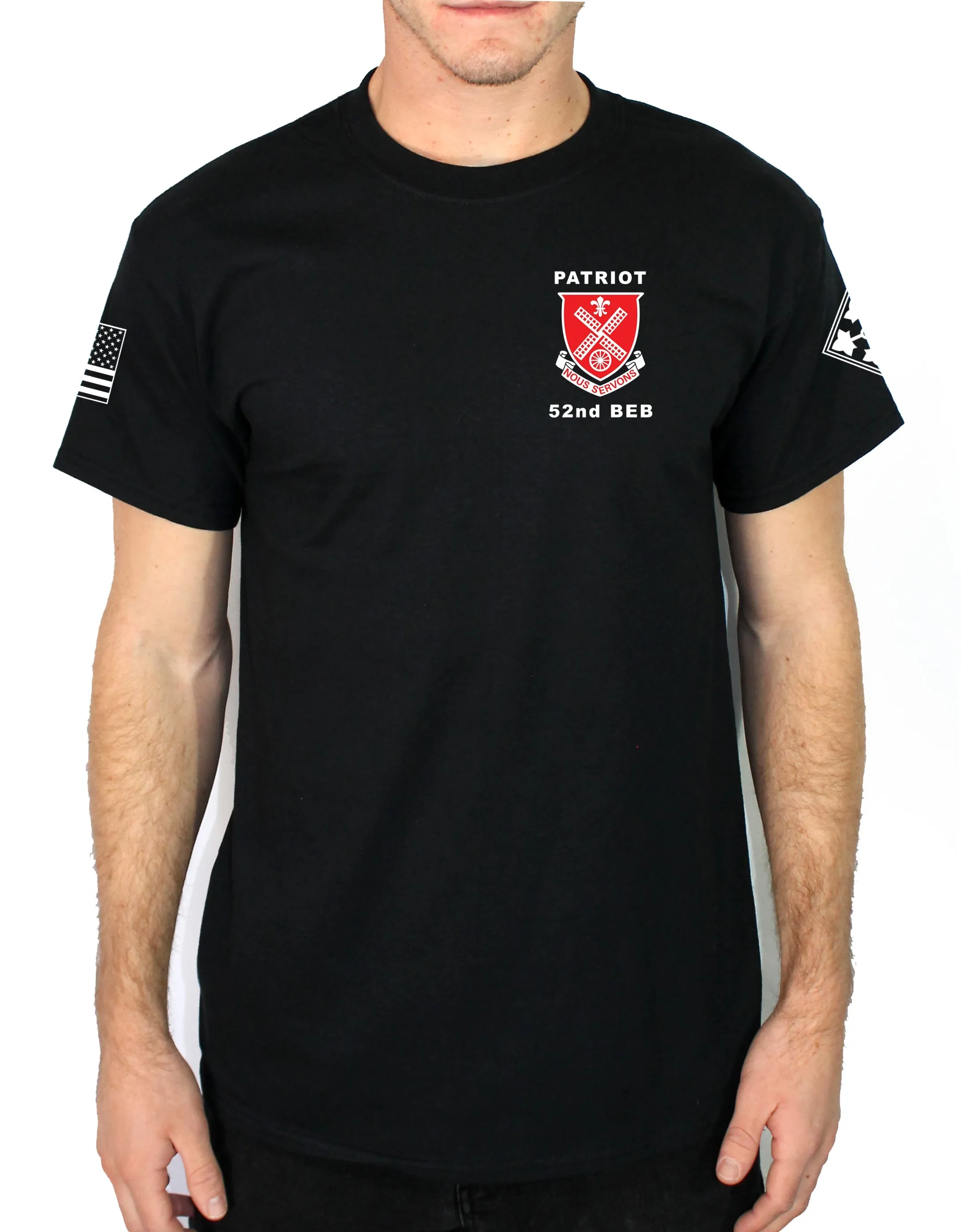 50-50 Blend Black Unisex PT Short Sleeve Shirt. Approved for PT