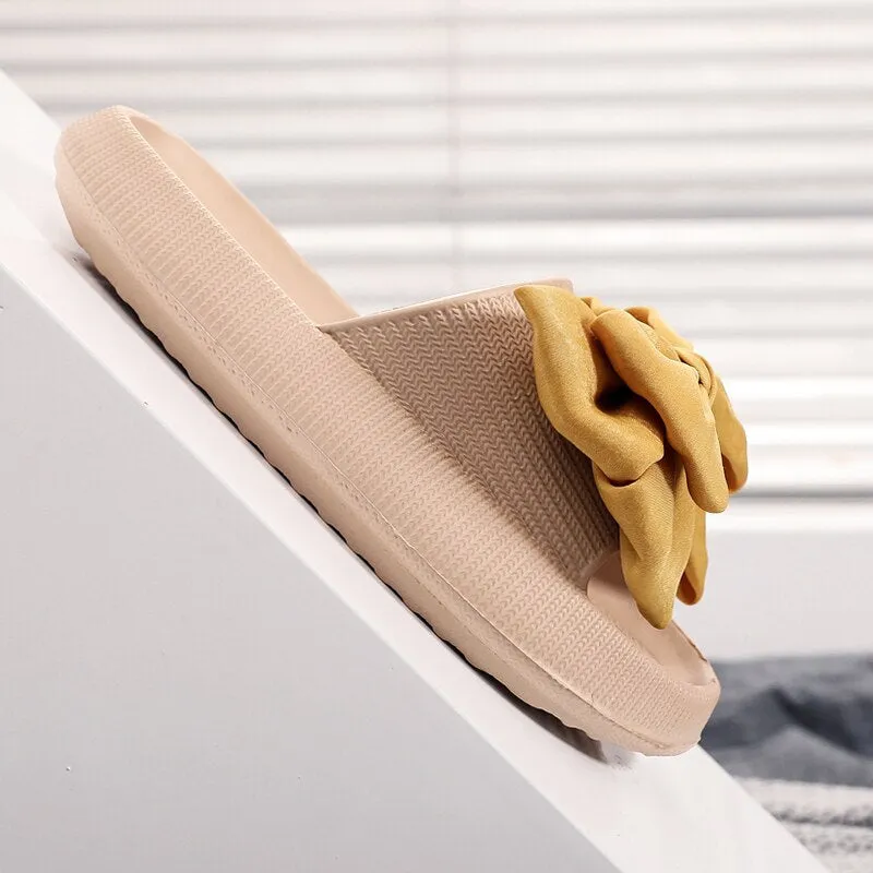 Bowtie Summer Slippers for Women - Non-Slip