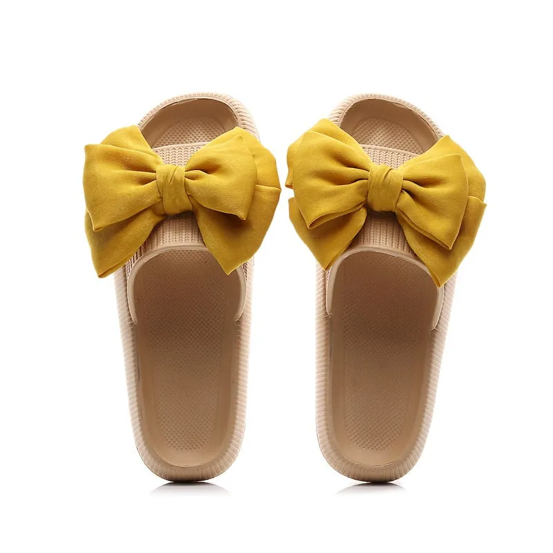 Bowtie Summer Slippers for Women - Non-Slip