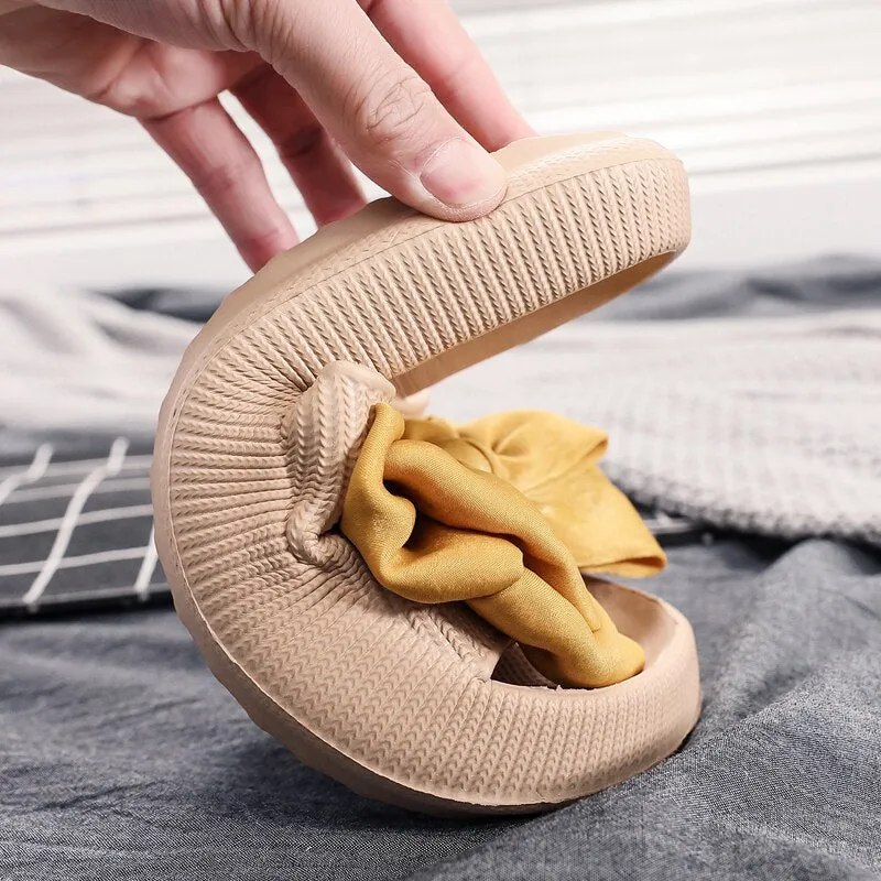 Bowtie Summer Slippers for Women - Non-Slip