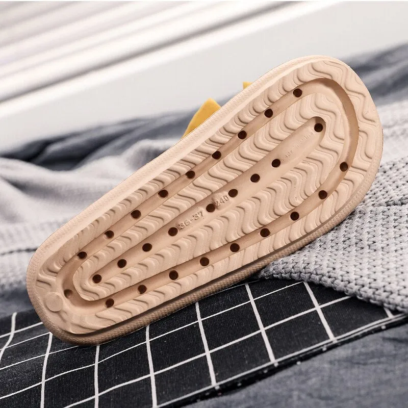 Bowtie Summer Slippers for Women - Non-Slip