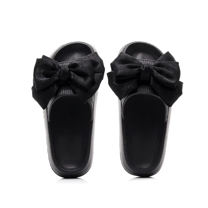 Bowtie Summer Slippers for Women - Non-Slip
