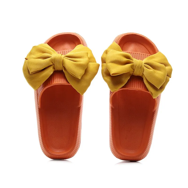 Bowtie Summer Slippers for Women - Non-Slip