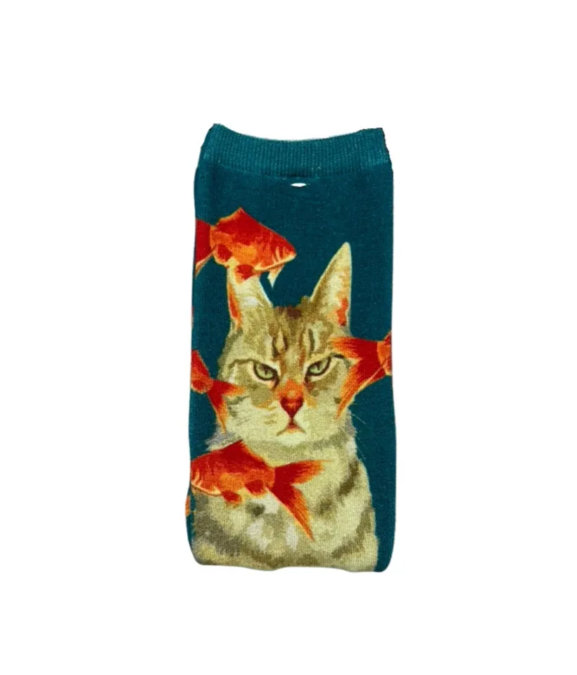 Catitude Men's Bamboo Crew Socks