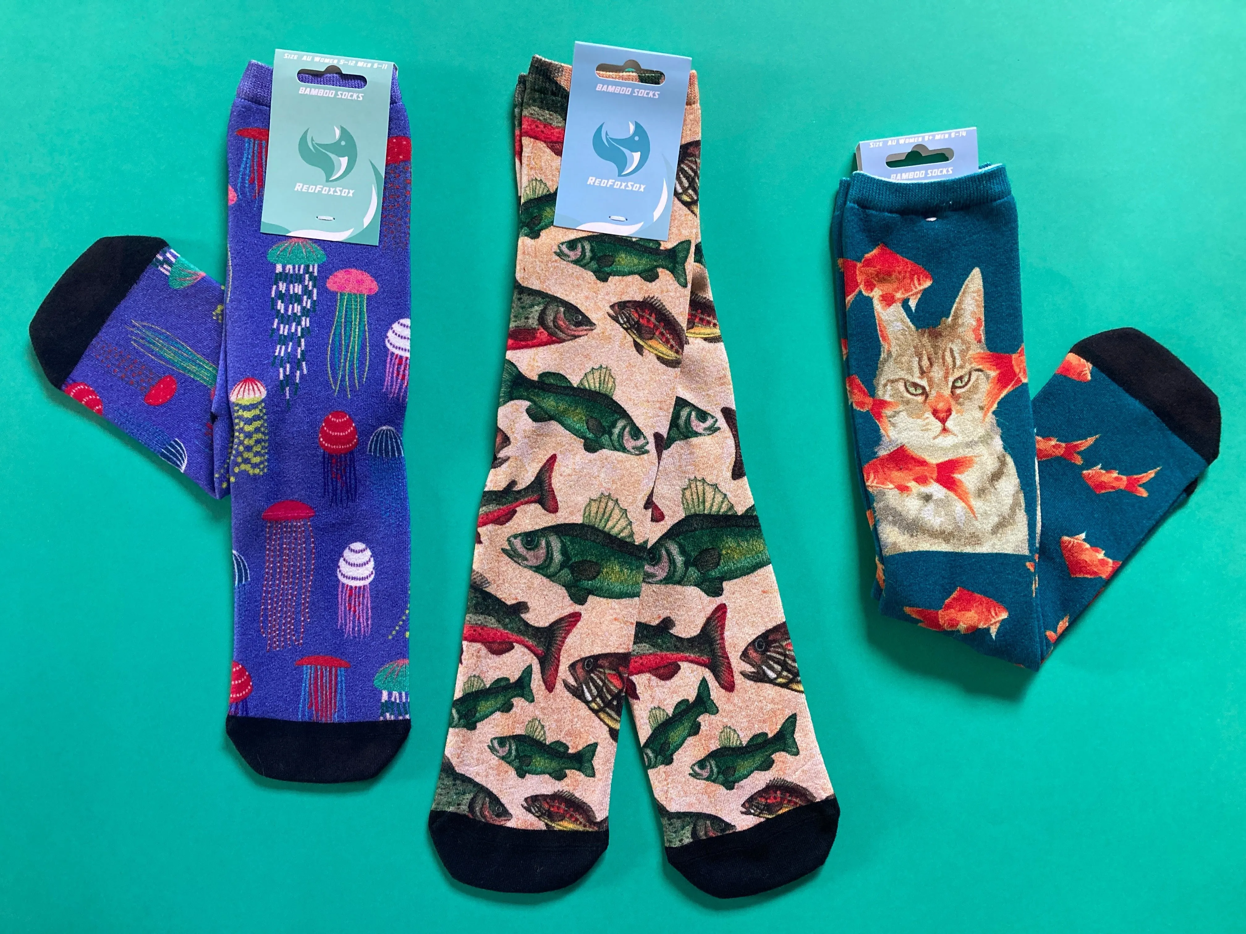 Catitude Men's Bamboo Crew Socks