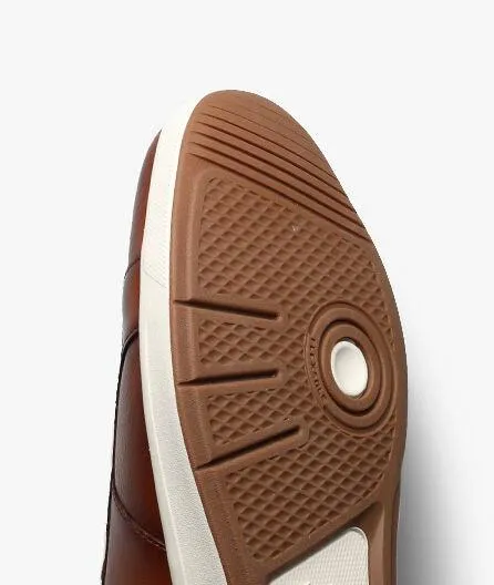 Crossover Lace Toe Sneaker-Cognac