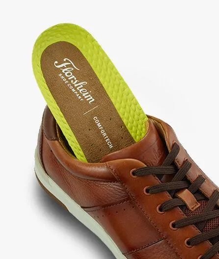 Crossover Lace Toe Sneaker-Cognac