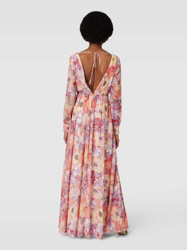Jake*s Cocktail Floral Evening Dress, Apricot