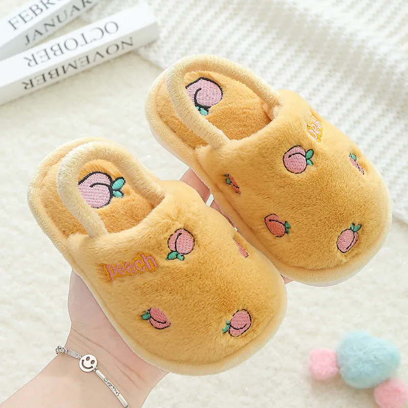 Sling-Back Cotton Slippers for Baby Girls