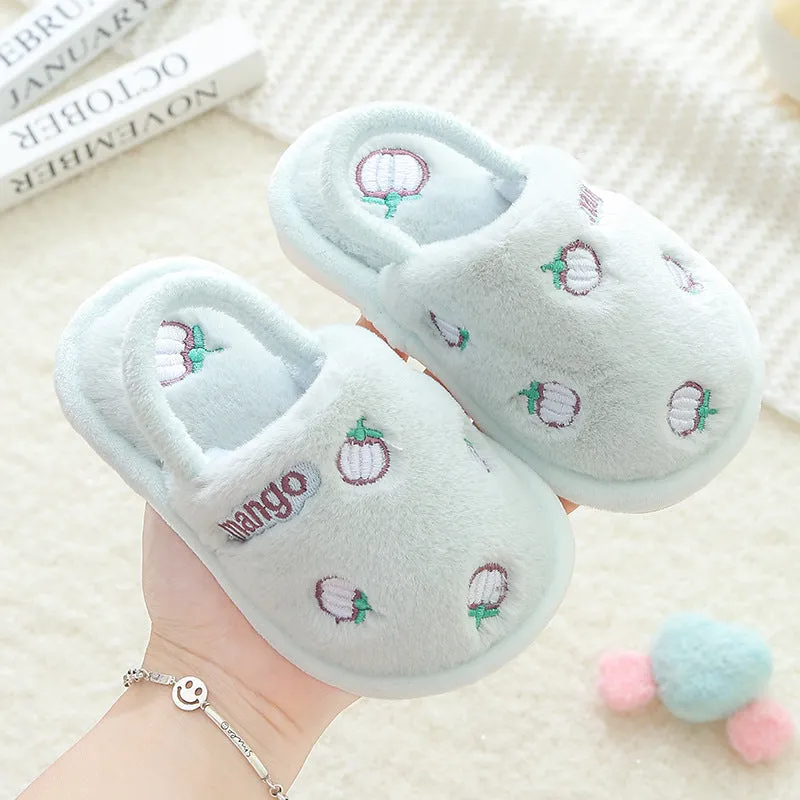 Sling-Back Cotton Slippers for Baby Girls