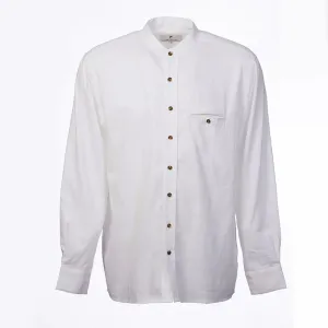 White Linen Grandfather Shirt