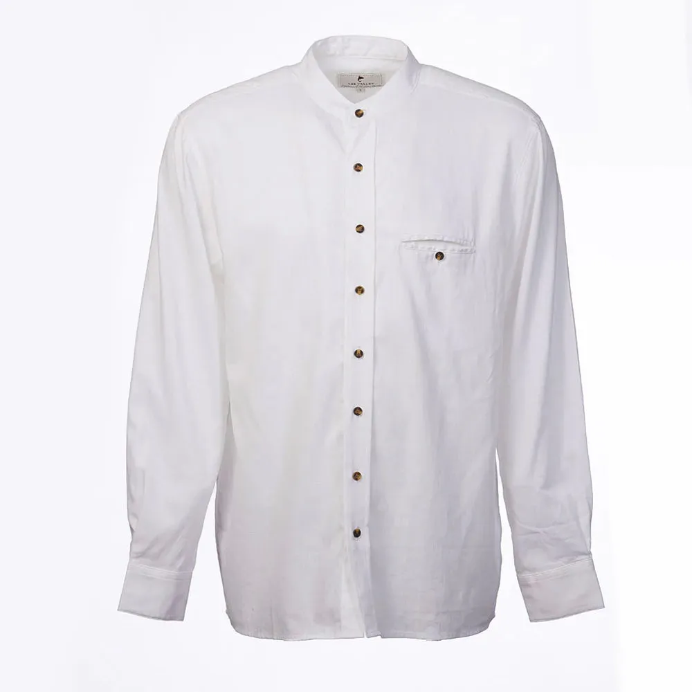 White Linen Grandfather Shirt